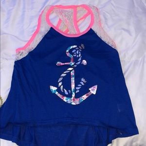 Navy blue anchor top